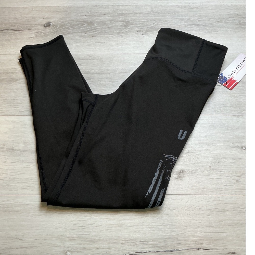 Collette Love High Waisted Compression Leggings Women Large Black New With Tags‎